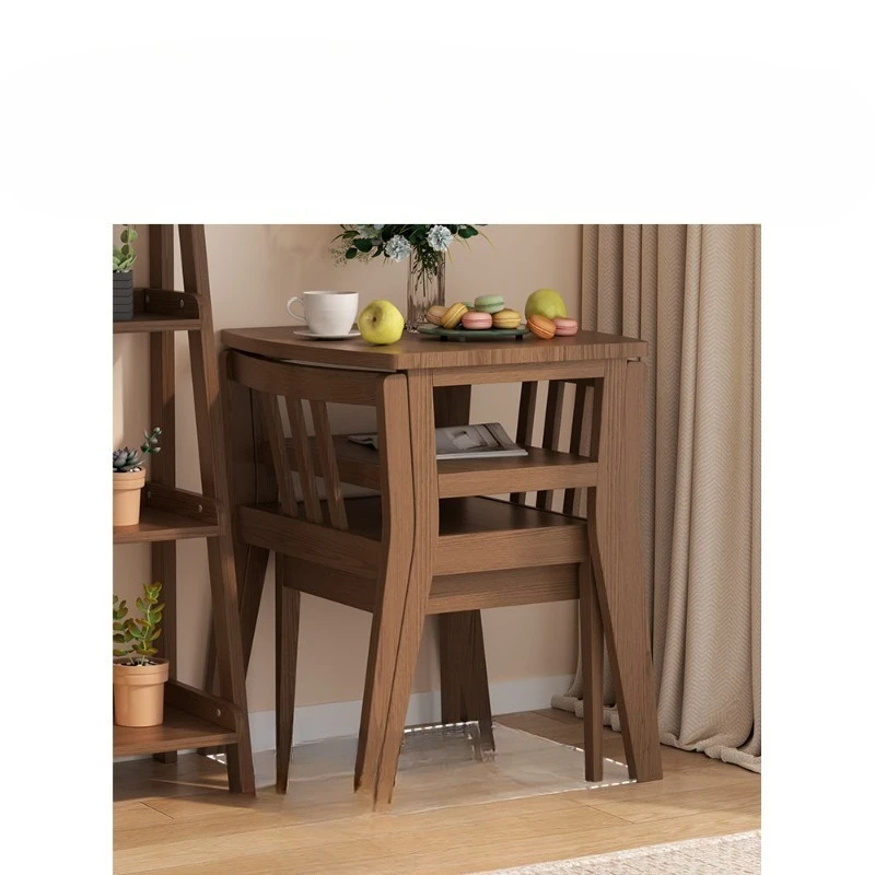 

Balcony small tea table leisure table and chairs solid wood small tea table combination