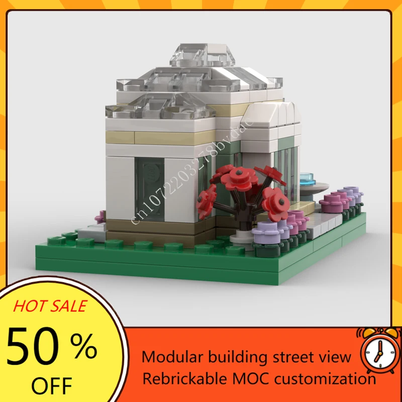 215PCS mini modulaire Botanische Tuinen Modulaire MOC Creatieve street view Model Bouwstenen DIY Onderwijs Assemblage Model Geschenken