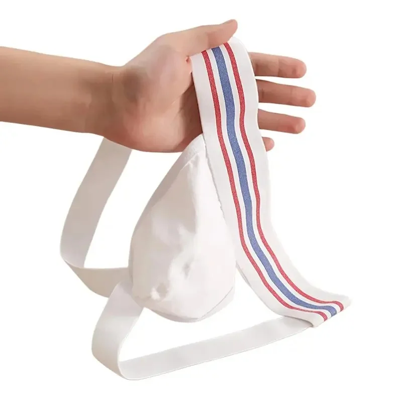 Men's Sexy Jockstrap Cotton Breathable Elastic Gays Erotic Low Waist U Convex Pouch Thong Youth Open Buttocks Hip Lift Underpant