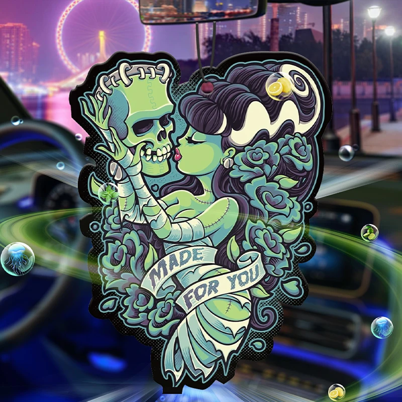 Muerte divertida parodia ambientador de coche dibujos animados anime colgante espejo retrovisor decoración colgante Hilton (fragancia de hotel)