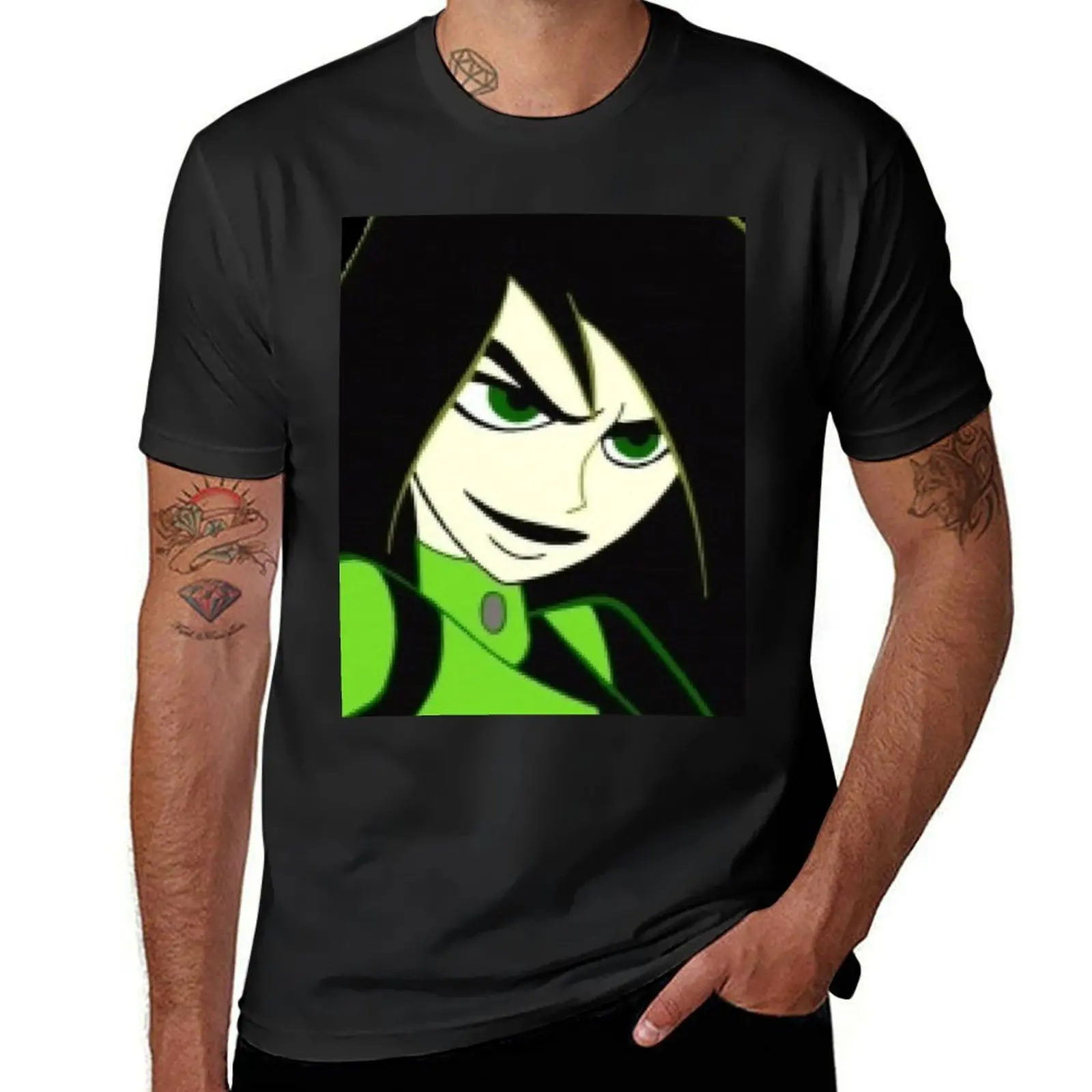 Shego - Smirk T-Shirt summer tops oversizeds sweat anime clothes Men's t-shirts