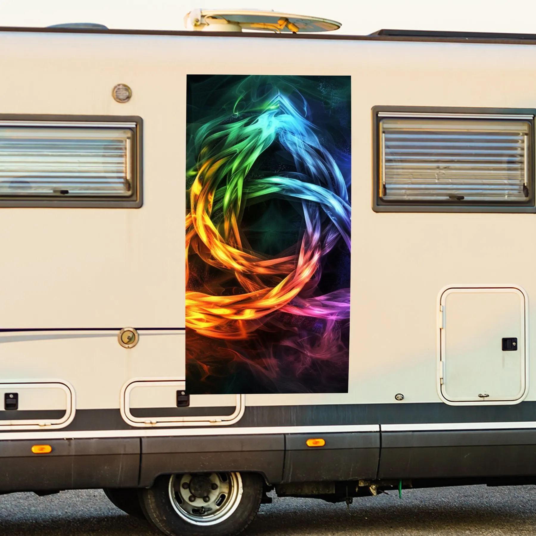 Colorful Celtic Knot Magic ArtCar Sticker,Vinyl decal on the side of the motor home, waterproof self-adhesive vinyl sticker on t