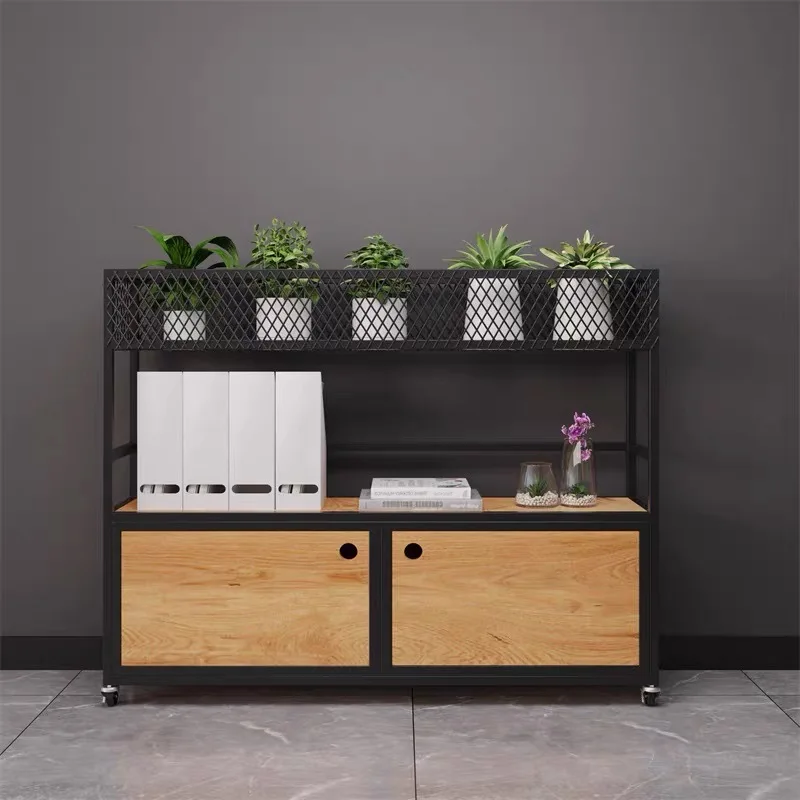 Wrought iron office partition shelf file rack shopping mall booth restaurant partition fence flower rack screen partition rack