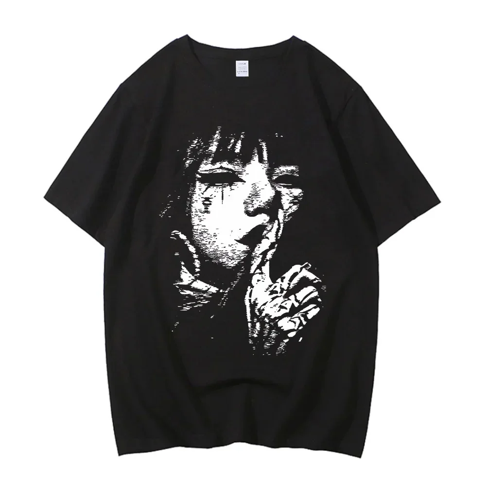 Junji Ito t-shirt girl Trendy 80s University Graphic Colorful aesthetic t-shirt University anime 2000s Punk Pastel kawaii
