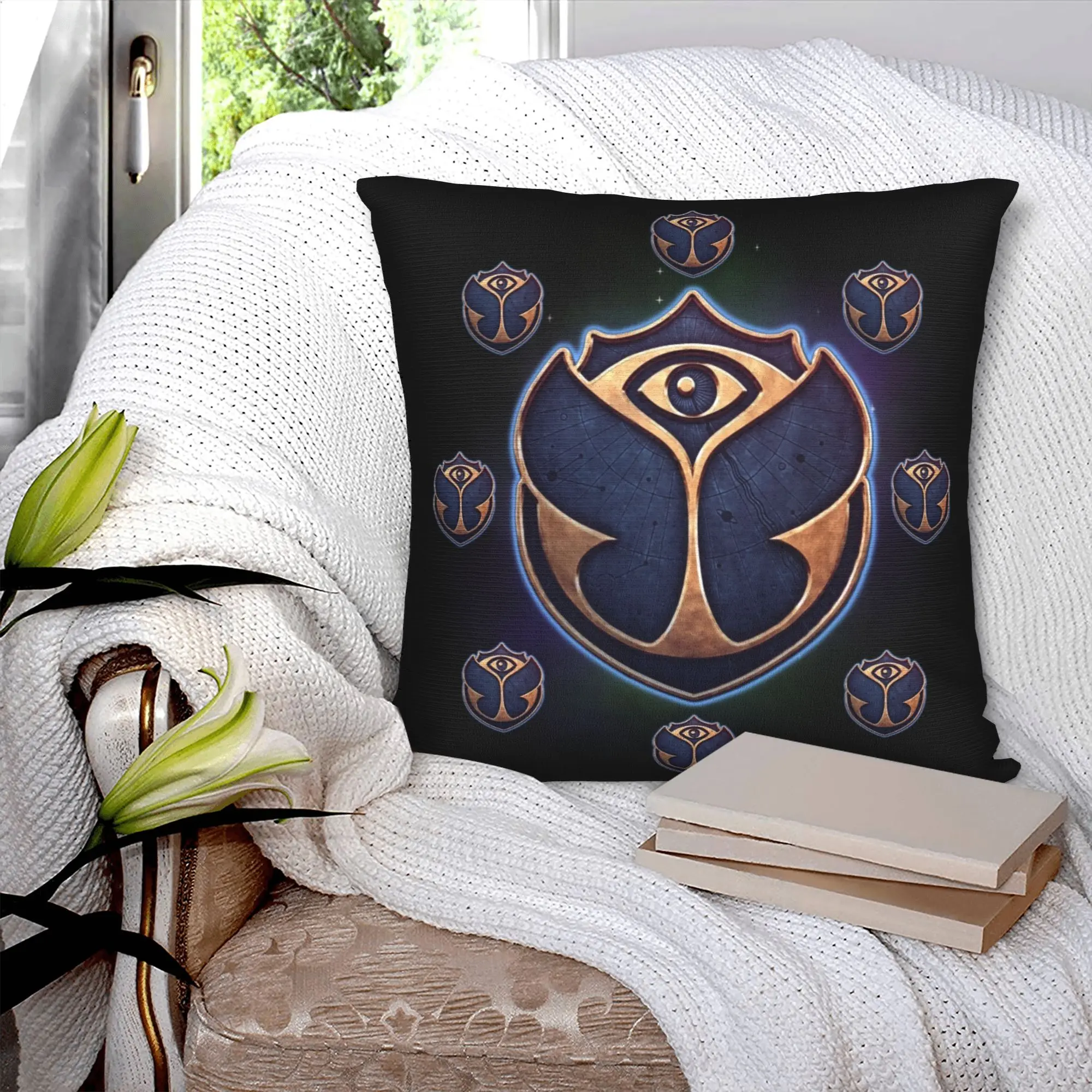 Tomorrowland Nordic Throw Pillow Cover Decoration Belgian Electronic Dance Music Festival Chair Cushion
