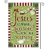 AVOIN colorlife Jesus Is The Reason For The Season Garden Flag 12x18 Inch Double Sided, Christmas Christian Nativity Winter  jjp