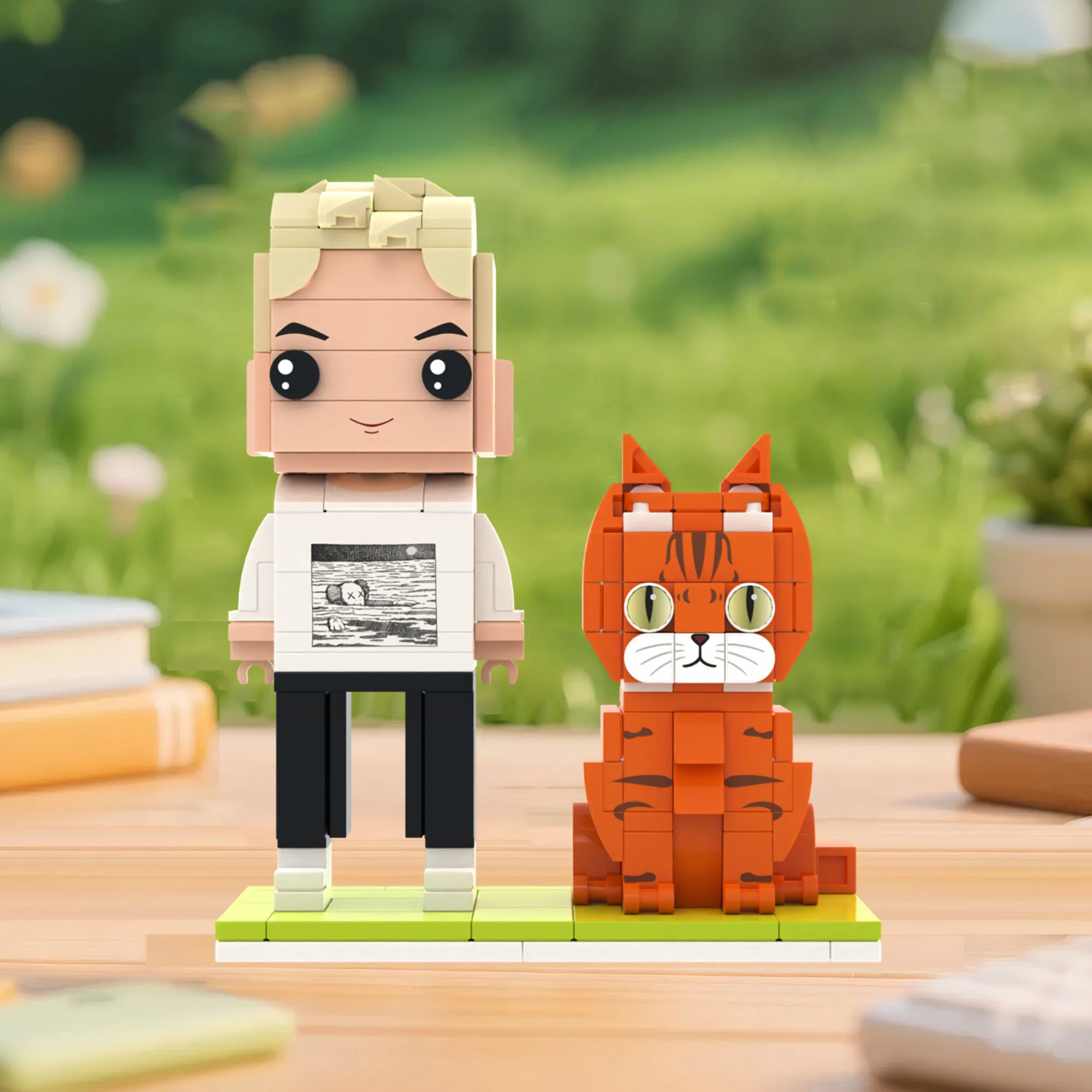 

Конструктор из кирпичиков с мелкими деталями, модель мультяшного персонажа, игрушка для сборки, для детей.