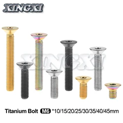 Xingxi Titanium Ti Bolt M6X10 15 20 25 30 35 40 45mm Allen Key Flat Countersunk Head Brake Disc Screw For Bicycle Car