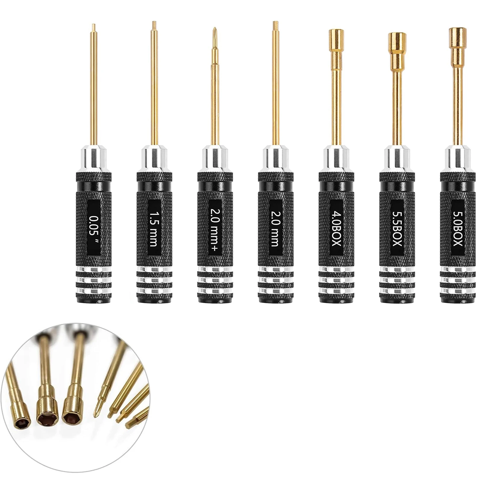 7pcs Hex Screwdriver Set Repair Tool Kit Set Nut Key Socket Precision Screwdriver For RC Cars Drones Models Repairing Assembling