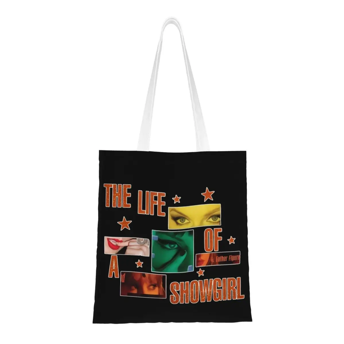 

The Life Of A Showgirl Album Tote Bags Women Handbag Foldable Student Shoulder Bag Printed Grocery Bag