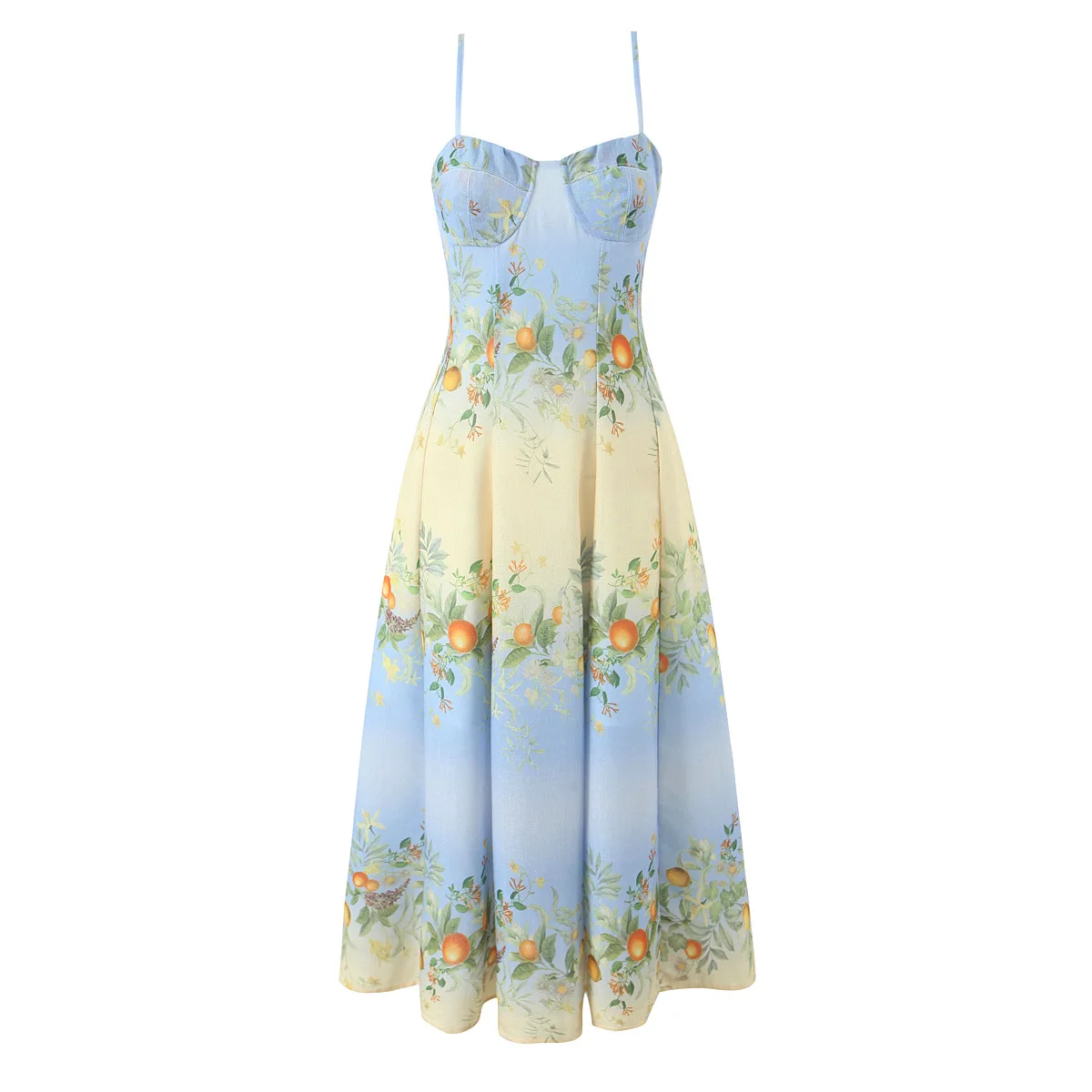 فستان حفلات الشاطئ بوهو صيفي كاجوال مثير بدون أكمام بحزام للنساء مطبوع عليه زهور عتيق للعطلات رداء طويل فيستدوس