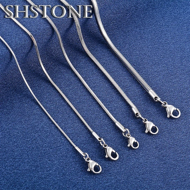 Wholesale Women Men 1mm 2mm 3mm Round Snake Chain Classics Long Necklace Choker on the Neck Collar DIY Jewelry Accessories Gift