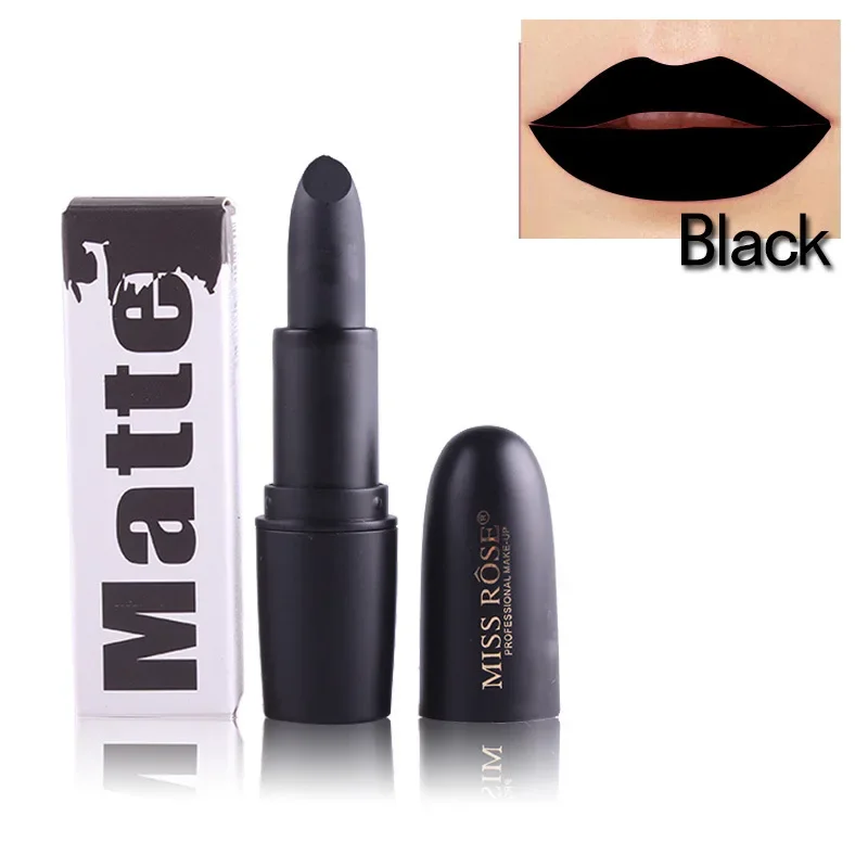 12 Colors Waterproof Velvet Black Lipstick Lipgloss Kiss Proof Lipstick Matte Tint Rouge Makeup Make Up Nude lip stick Lip Gloss