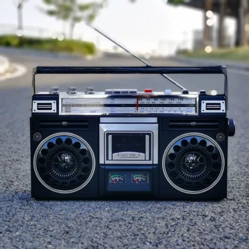 Retro nostalgic stereo dual-channel tape recorder, tape player, elderly radio Bluetooth card