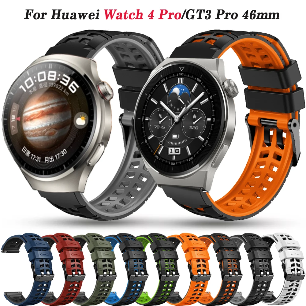 Replacement 22mm Sport Band Straps For Huawei Watch Watch 4/3 Pro/GT 2 GT3 46mm Silicone Huawei GT 3 Pro 46mm Bracelet Watchband