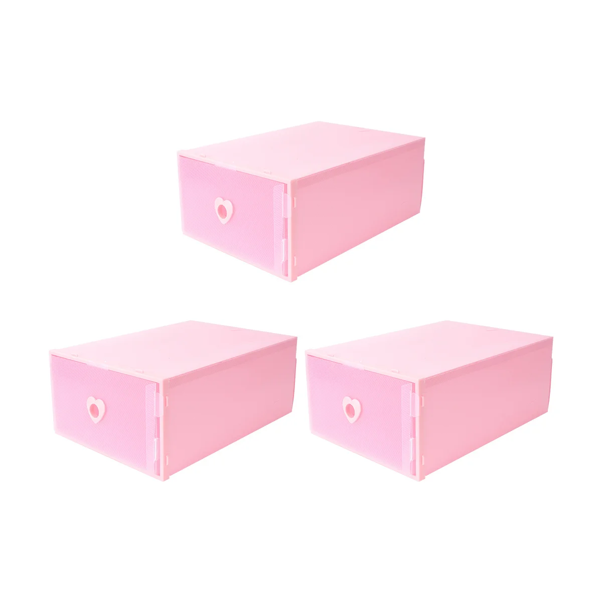 

3Pcs Thickened Transparent Plastic Shoes Organizer Drawer Type Easy to View Container Drawer-Style Shoes Box Underwear Organizer