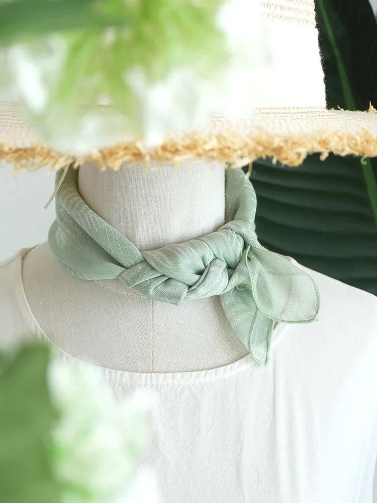 fern-le-lenco-quadrado-de-algodao-de-verao-artistico-ne-protecao-gravata-pequena-primavera-2025-novo-sistema-florestal-fre-sle-feminino-acc