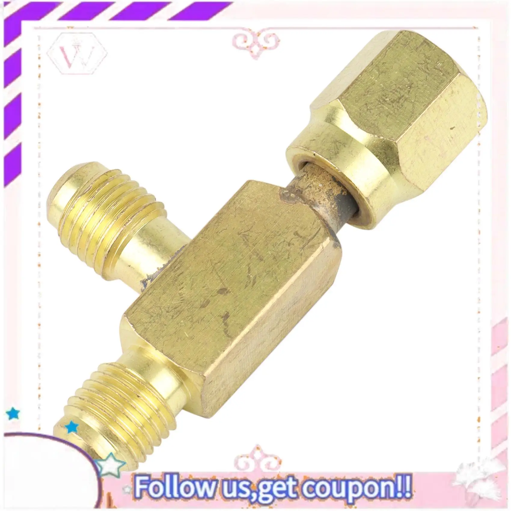 

A76T-латунный тройник-адаптер-переходник 1/4 дюйма «папа» и «мама» SAE Flare Поворотный разъем Автоматическая установка кондиционера