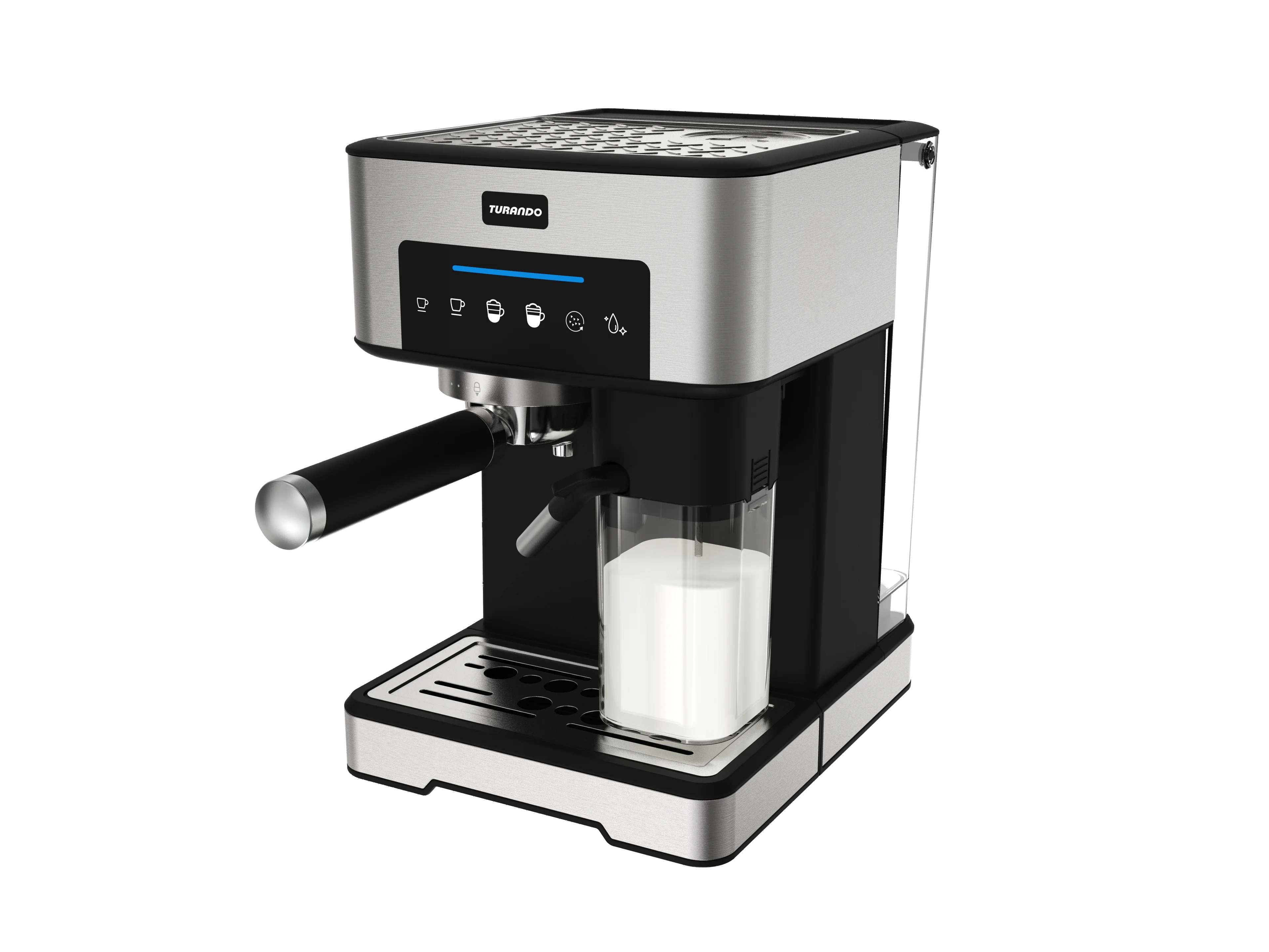 ماكينة اسبريسو بتصميم احترافي TC51H+ ماكينة قهوة اسبريسو منزلية تجارية باللون الأسود