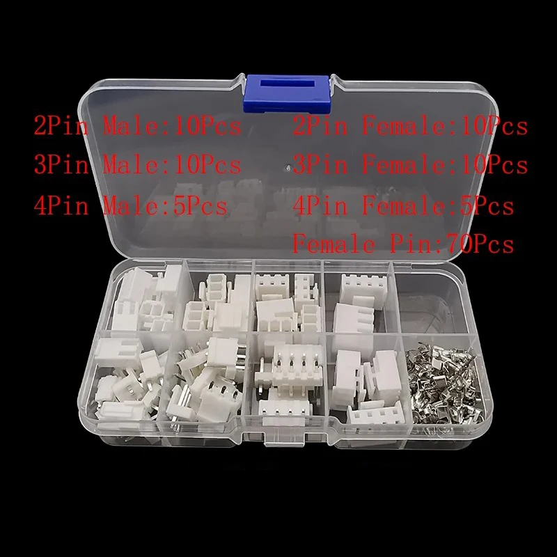 1Box SH 1.0MM/JST 1.25mm/ZH 1.5mm/PH 2.0mm/XH2.54mm/VH 3.96mm Male Plug Female Socket Housing Crimp Terminal Connector Kit image 5
