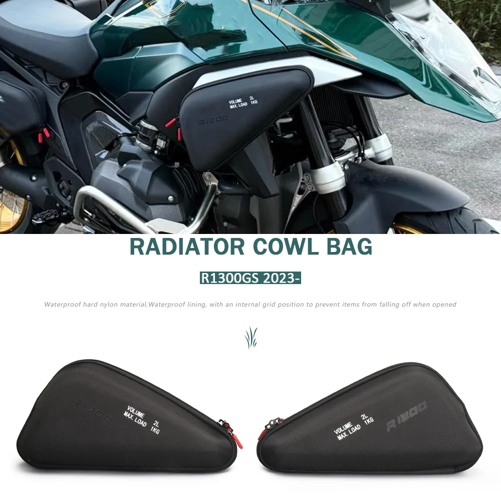 For BMW R1300GS R1300 GS R 1300 GS 2023 2024 2025 R1300GS Motorcycle Accessories Radiator Cowl Bag Side Fairing Tool Bag 2L