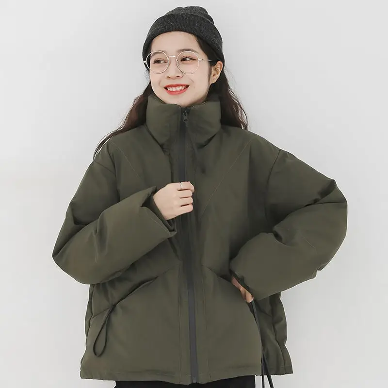 Thick Winter Parka Jacket for Women 2024 New Short Coat Korean Style Loose Bread Coat Female Student Cotton Clothing