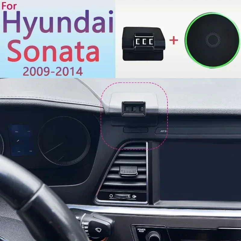 

Magnetic Car Phone Holder for Hyundai Sonata LF 2015 2016 2017 2018 2019 Wireless Charging Phone Stand MagSafe Base Accessories