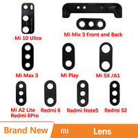 Brand New Back Camera Lens Glass Replace For Xiaomi Mi 10 Ultra Mix 3 Max 3 5X A1 A2 Lite Play Redmi 6 S2 6 Pro Note 5 Front Len