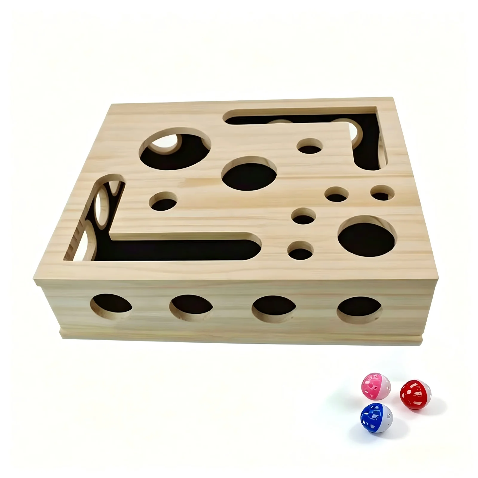 2-in-1 Cat Puzzle Feeder And Cat Nail File Scratcher Promotes Engagement And Keeps Cats Active