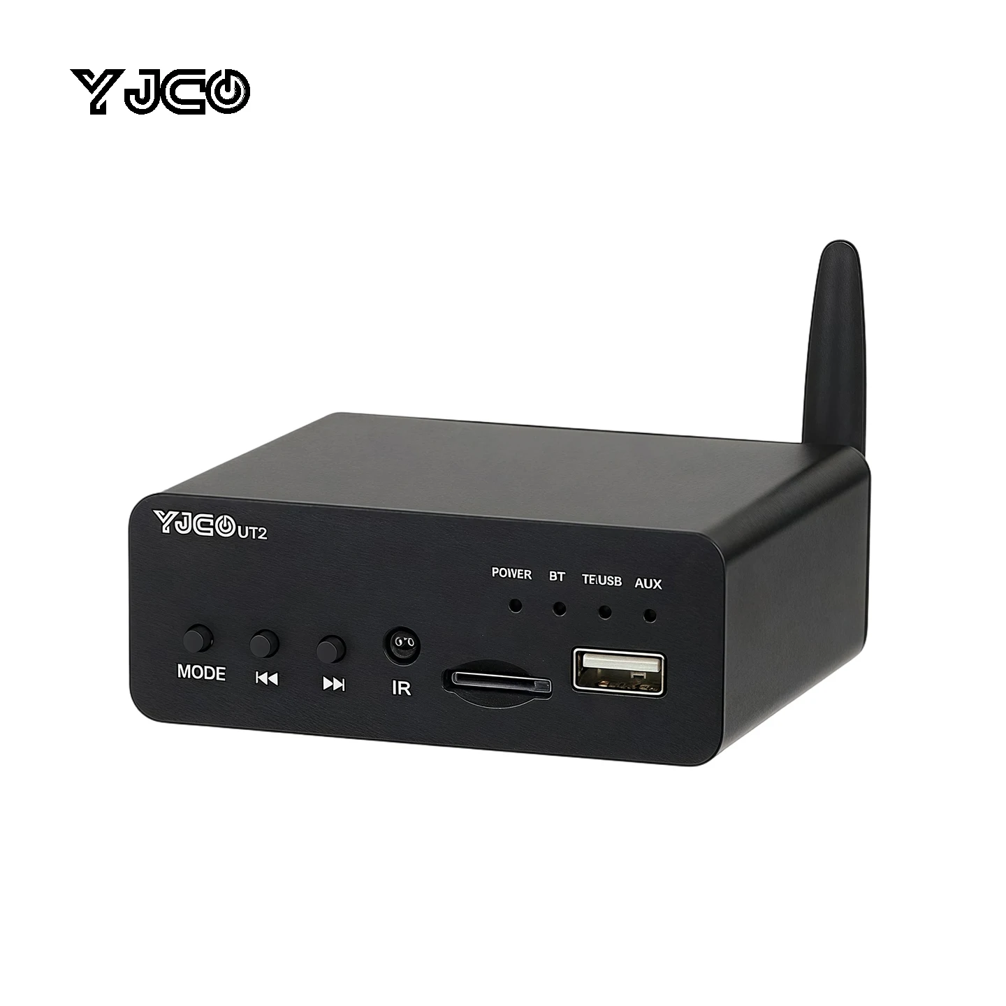 Receptor Bluetooth 5.4 Hi-Fi YJCO com Decodificador ES9023 e JRC5532 OPA, Player Tudo-em-Um com Saída USB, Cartão TF, RCA e DC 5V UT2