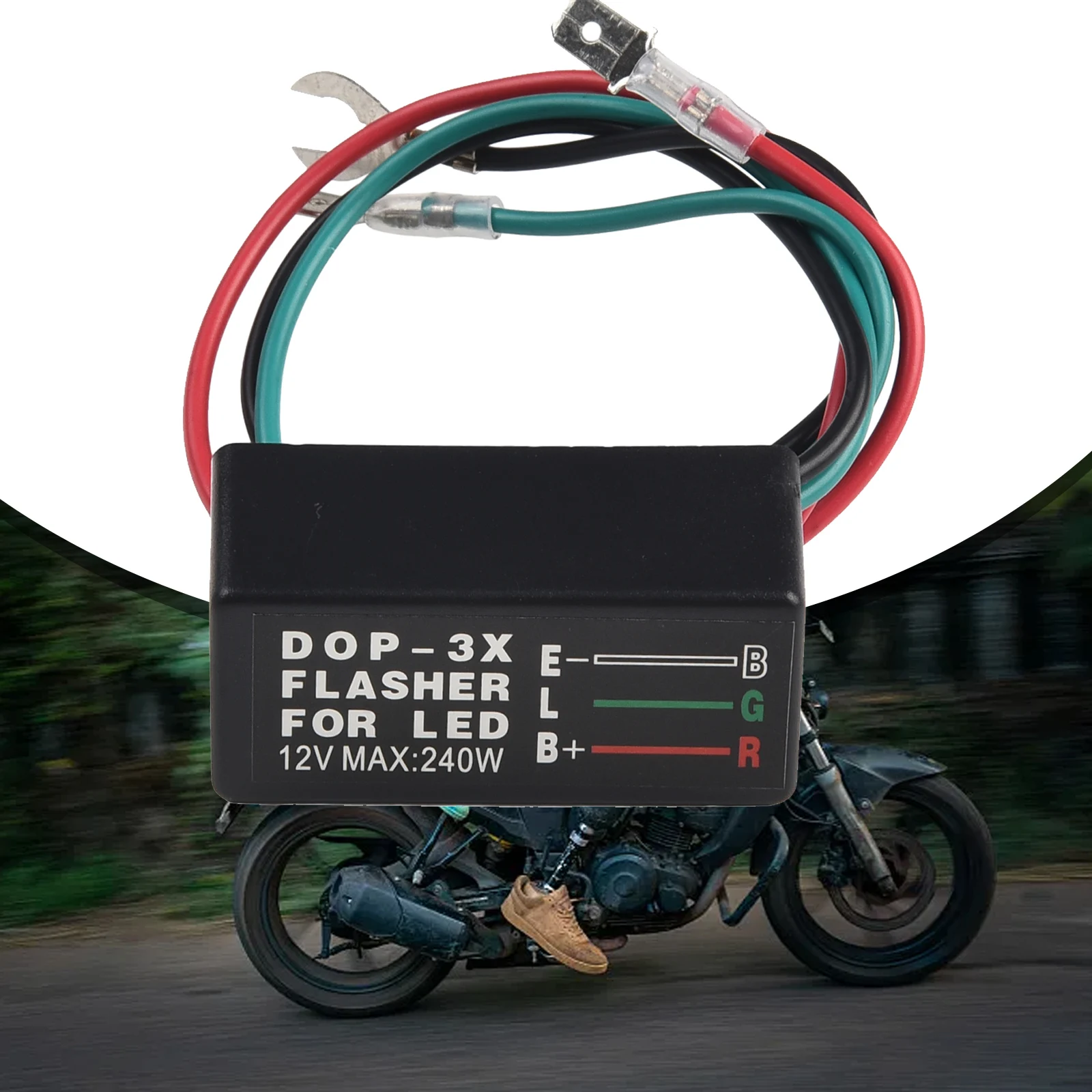 Motorcycle LED Flasher Relay 3-Pin Turn Signalflasher Relay 12V Motorbike ATV Turn Signal LED Light Flasher Blinker Relay