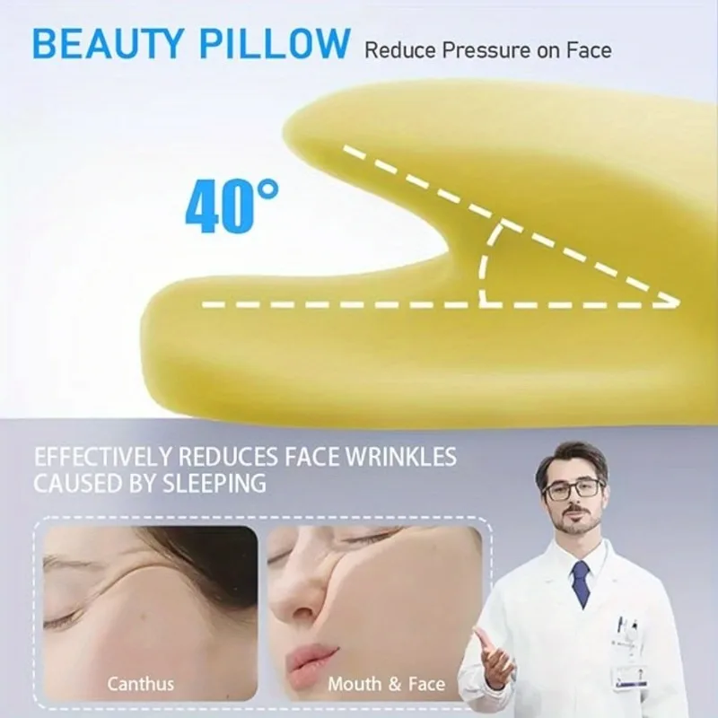 1pcs Ergonomic Memory Foam Cervical Pillow for Neck Pain Relief - Contoured Support Orthopedic Sleeping Pillow