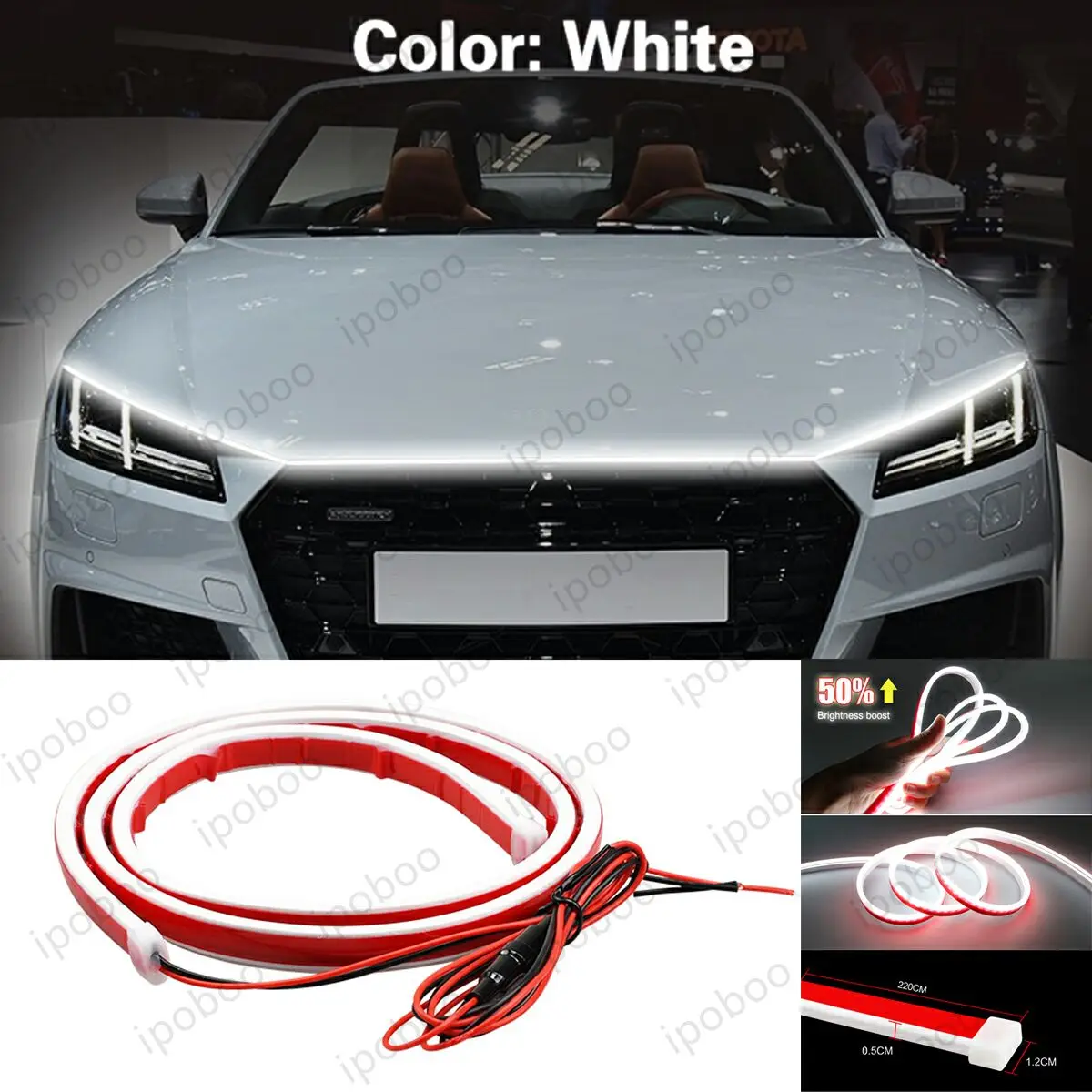 86 "LED هود شرائط مصباح لأودي TT كواترو 2004-2021 مرنة الديناميكي المسح بدء تشغيل هودبيم عدة غطاء المحرك الديكور الخفيفة