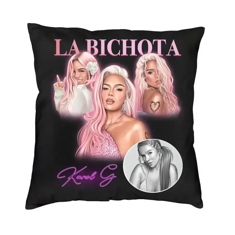 Reggae Ainger Karol G Bichota Season Pillow Covers for Sofa Modern Cushion Cover Pillowcase 40x40cm 16x16Inch 45x45cm 18x18Inch