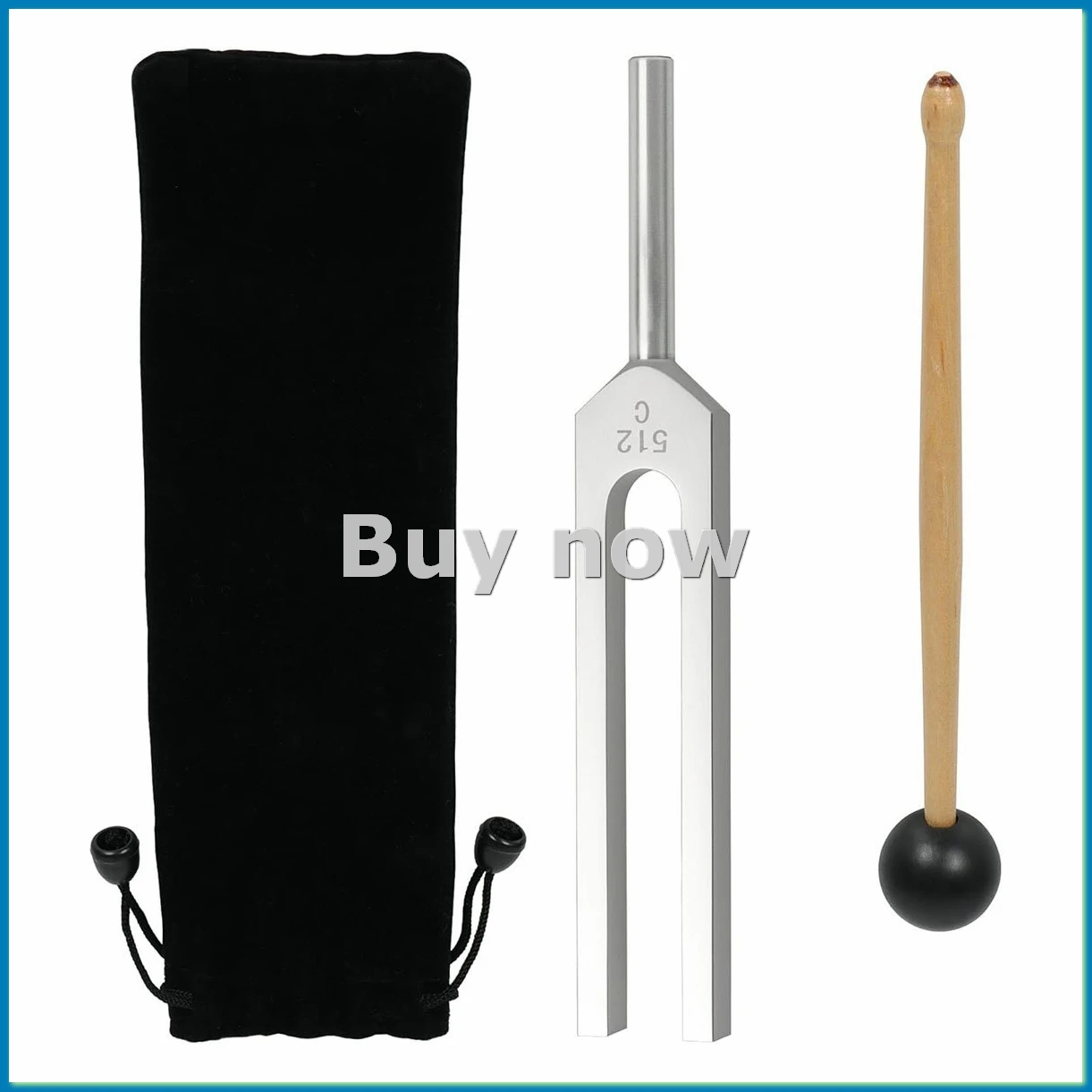 Aluminum Alloy Tuning Forks,512Hz Tuning Fork with Hammers for Nervous System Testing Sound Healing Therapy-A27I