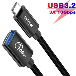 USB 10Gbps OTG Cable Type C Extension Adapter USB C Male to USB Female Adapter for MacBook Pro Converter USB3.1 Gen2 OTG Cable