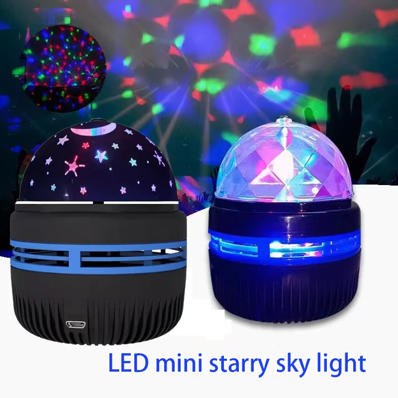 Bedroom Aurora night light crystal star decorative lamp plug-in self-walking magic ball atmosphere lamp remote control water rip