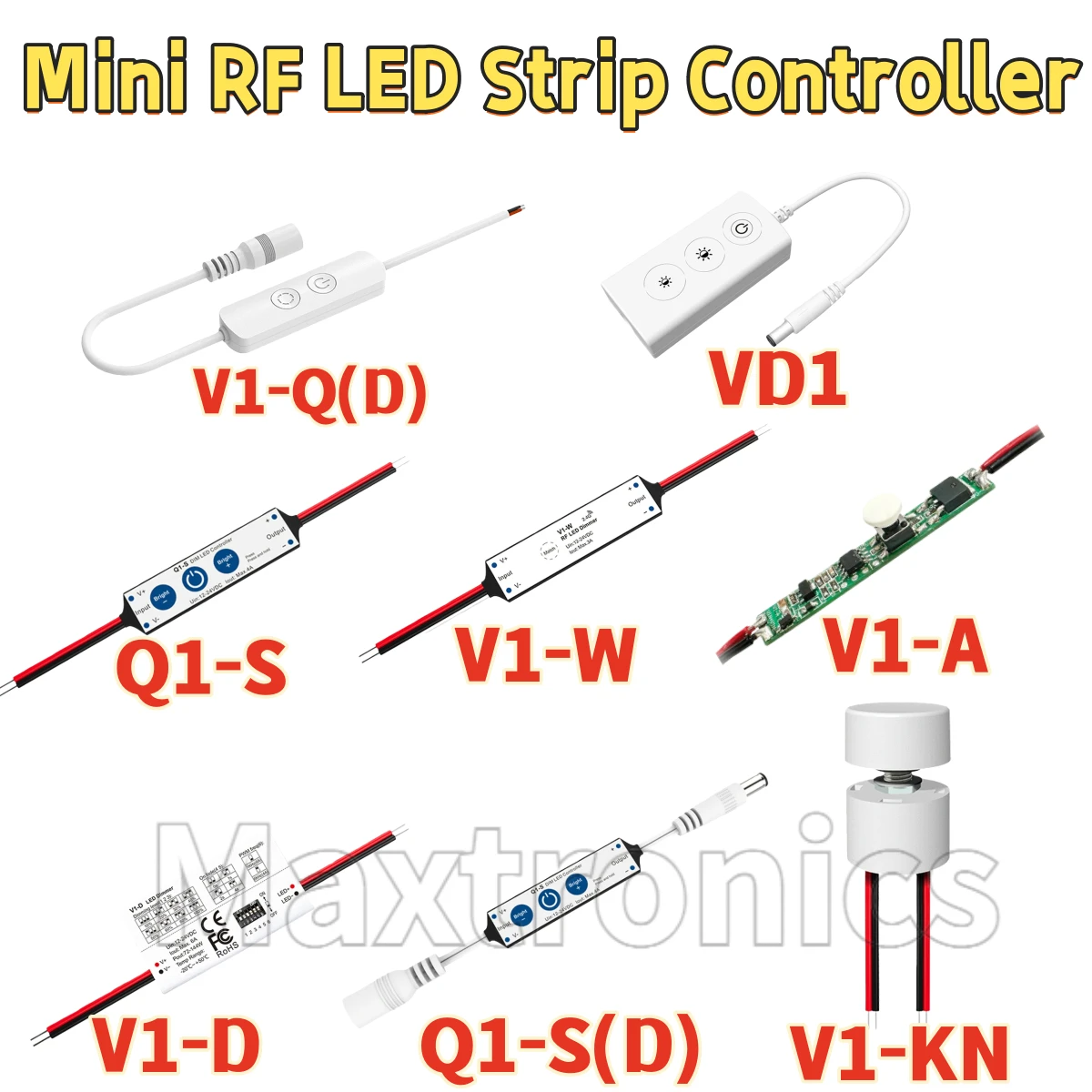 

Контроллер светодиодных лент Skydance Mini RF 1CH DC 5V 12V 24V CV Dimmer V1-KN V1-A V1-D Q1-S V1-M V1-W V1-N VD1 2.4G RF Пульт дистанционного управления