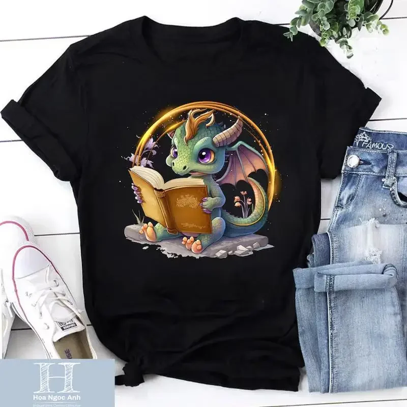 Dragon Books Vintage T Shirt Äì Double Sided Print For Readers