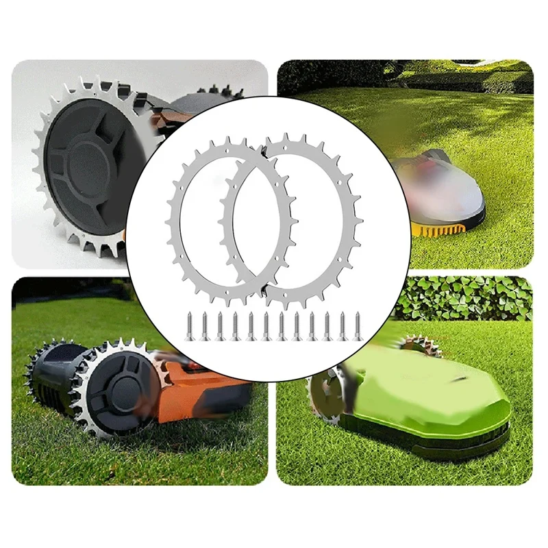 Improved Wheel Assist Wheel For  Indego XS 300, S500,S+500, Robot Mower Traction Anti Slip Nails