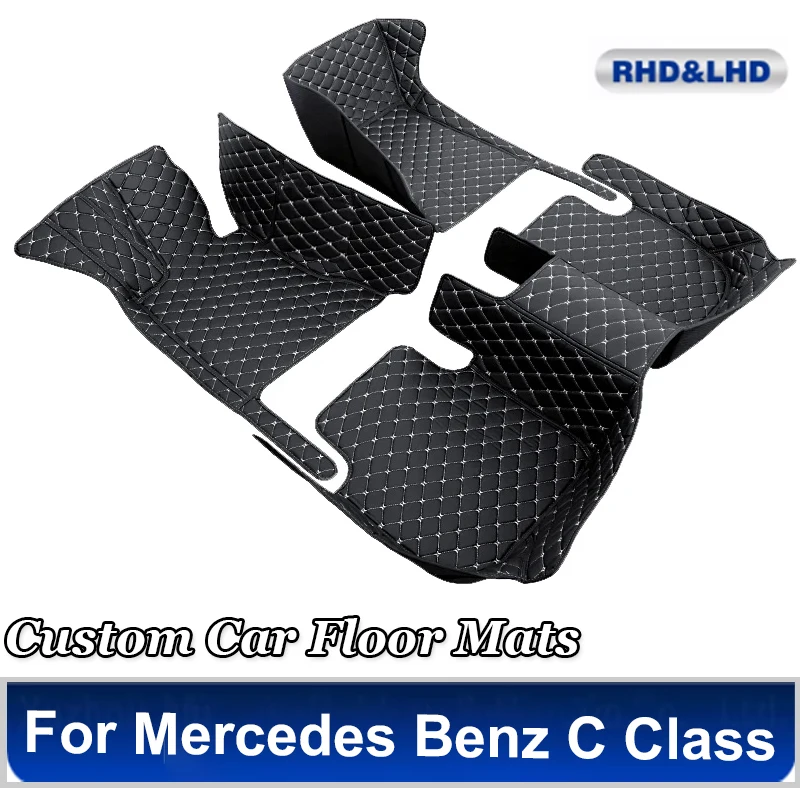 

Автомобильные коврики для Mercedes Benz C Class W205 C180 200 220 250 260 300 350 400 450 2014-15 2016 2017 2018 2019 2020 аксессуары
