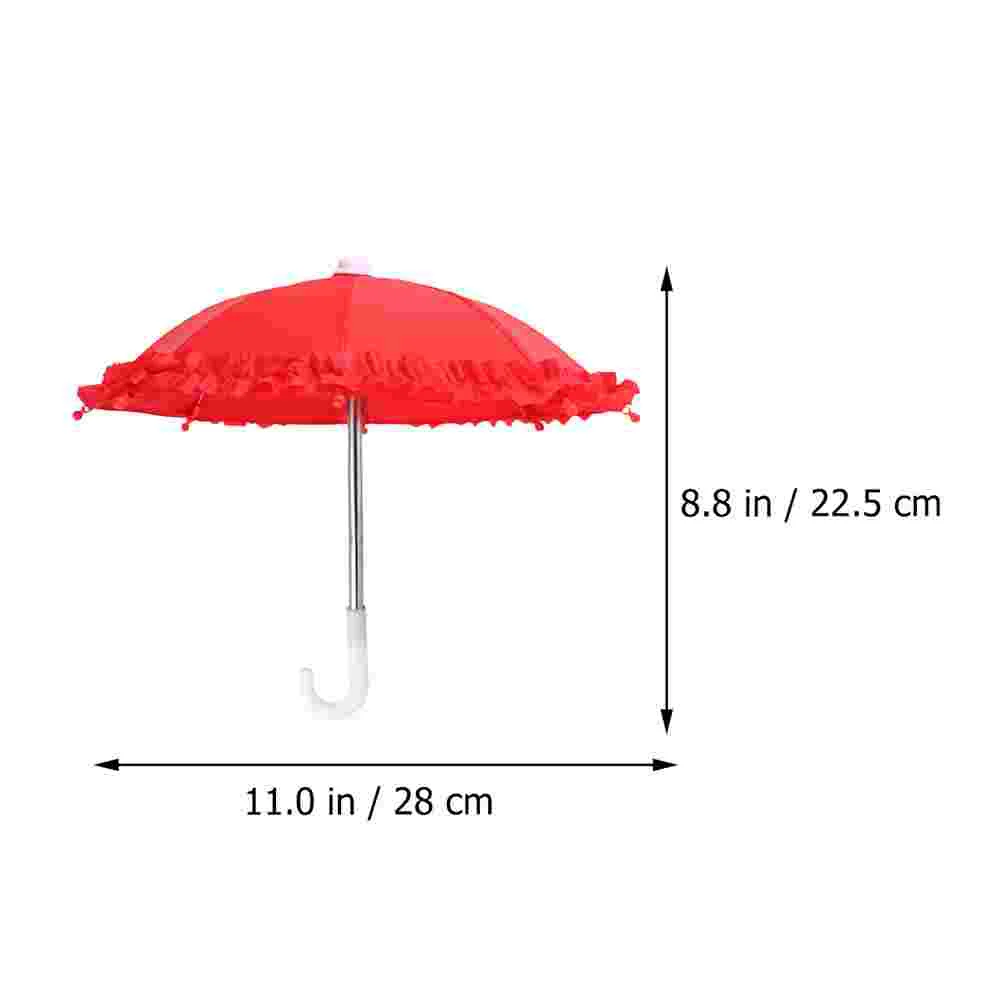 4 Pcs Lace Toy Umbrella Kids Accessories Toys Solid Color Umbrellas Durabele Cosplay Lovely Hanging Decors