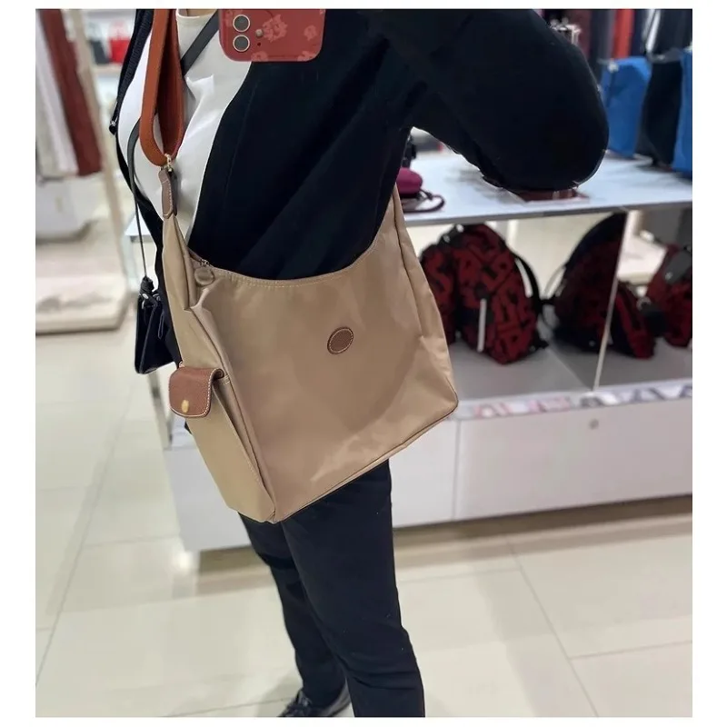 

New Postman Bag Waterproof Nylon Large Capacity Tote Bag Crossbody Bag Folding Women's Bag Trendy