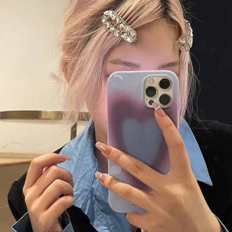 

2025 Fashionable lady's shiny heavy-duty white crystal hairpin hair clip with elegant water droplet design Factory direct sales
