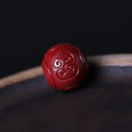 5A Natural Cinnabar Fortune Zinnober Genuine Vermilion Single Bead DIY Jewelry Material