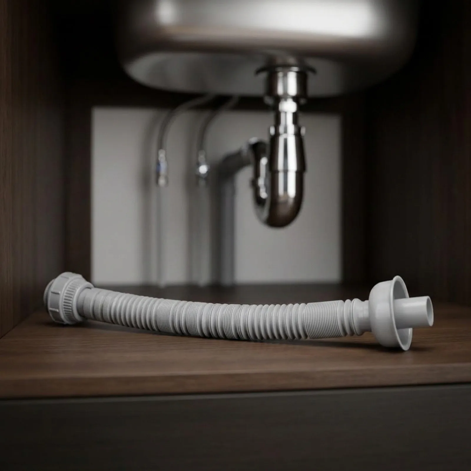 ABS Expandable Kitchen Sink Drain Pipe with 32/45/56mm Threaded Interfaces for Secure Connection and Effective Barrier