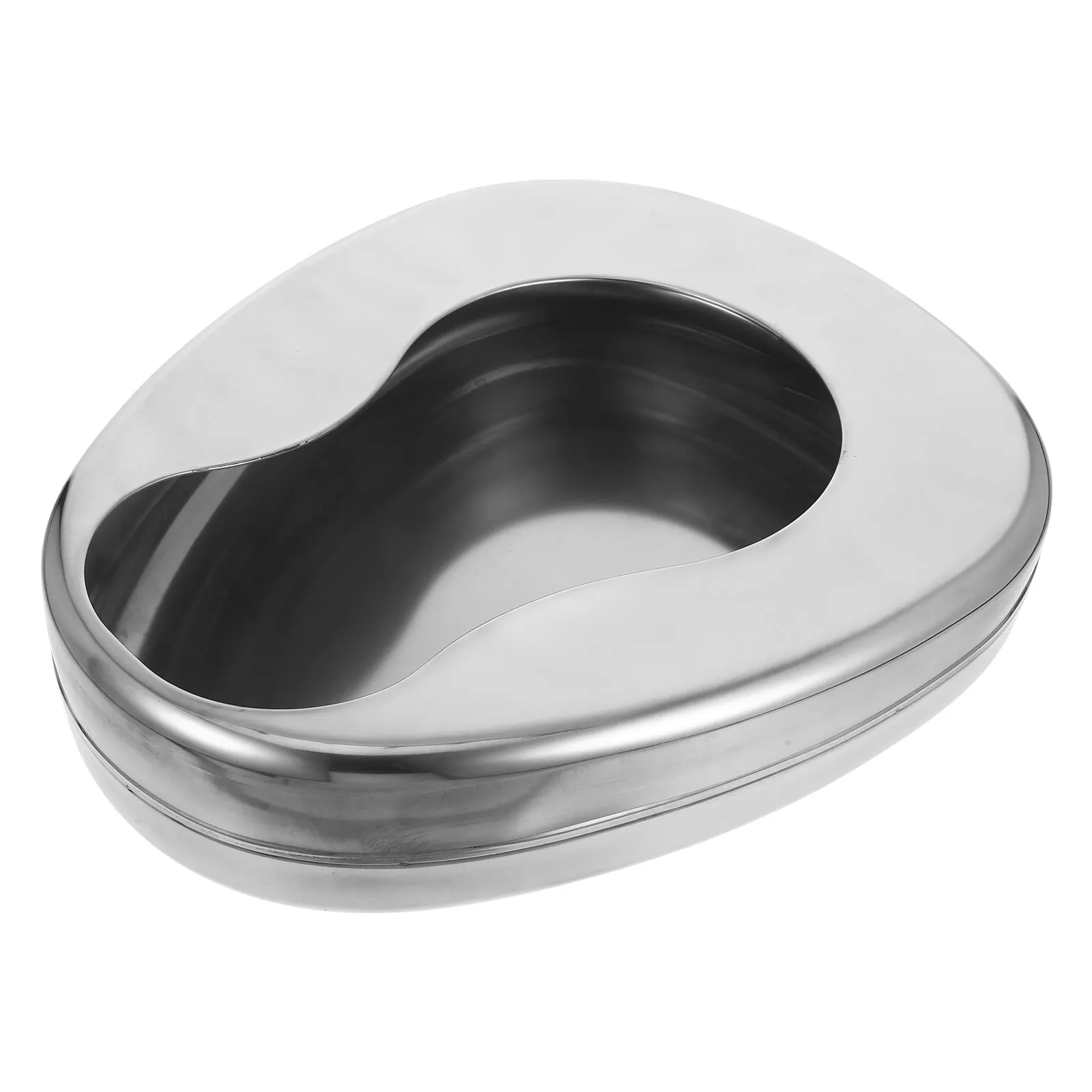

Stainless Steel Bedpan for Elderly Men and Women Ergonomic Lightweight Household Bed Pan Portable Bedpan for Bedridden Patients
