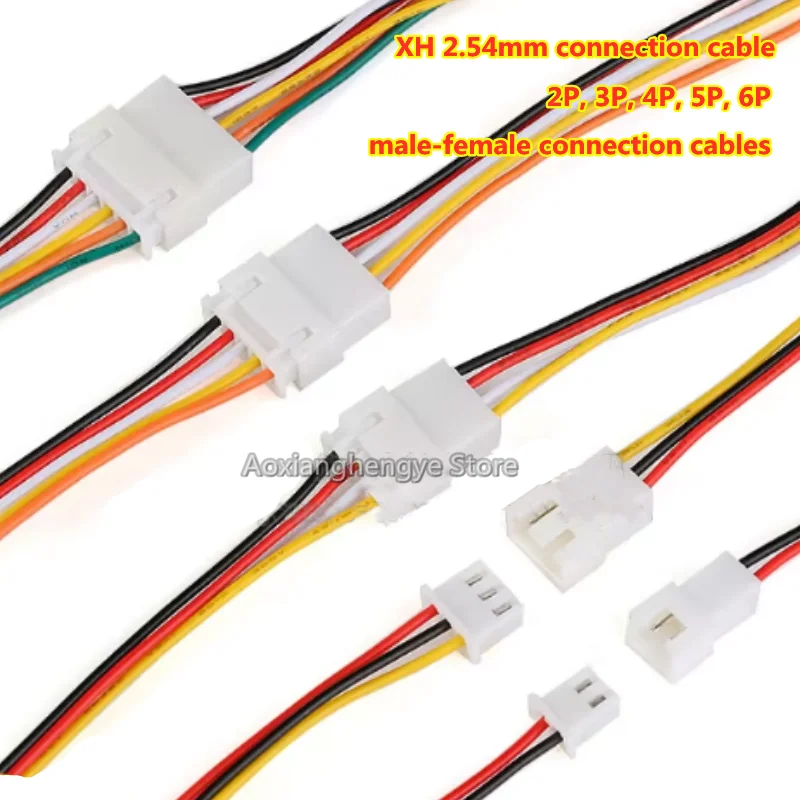 10pcs XH 2.54mm connection cable 2P3P4P5P6P male-female connection cables Air plug-in and plug-out connector with single head