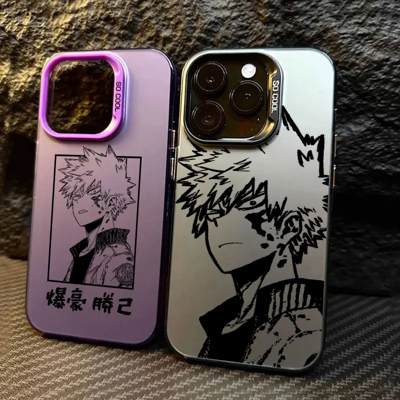 

Cartoon My Hero Academia Coque For Apple iPhone 16e 16 14 15 13 11 Pro Max Case 15 Plus 12 13 Mini 16e 11 Shockproof Phone Cover