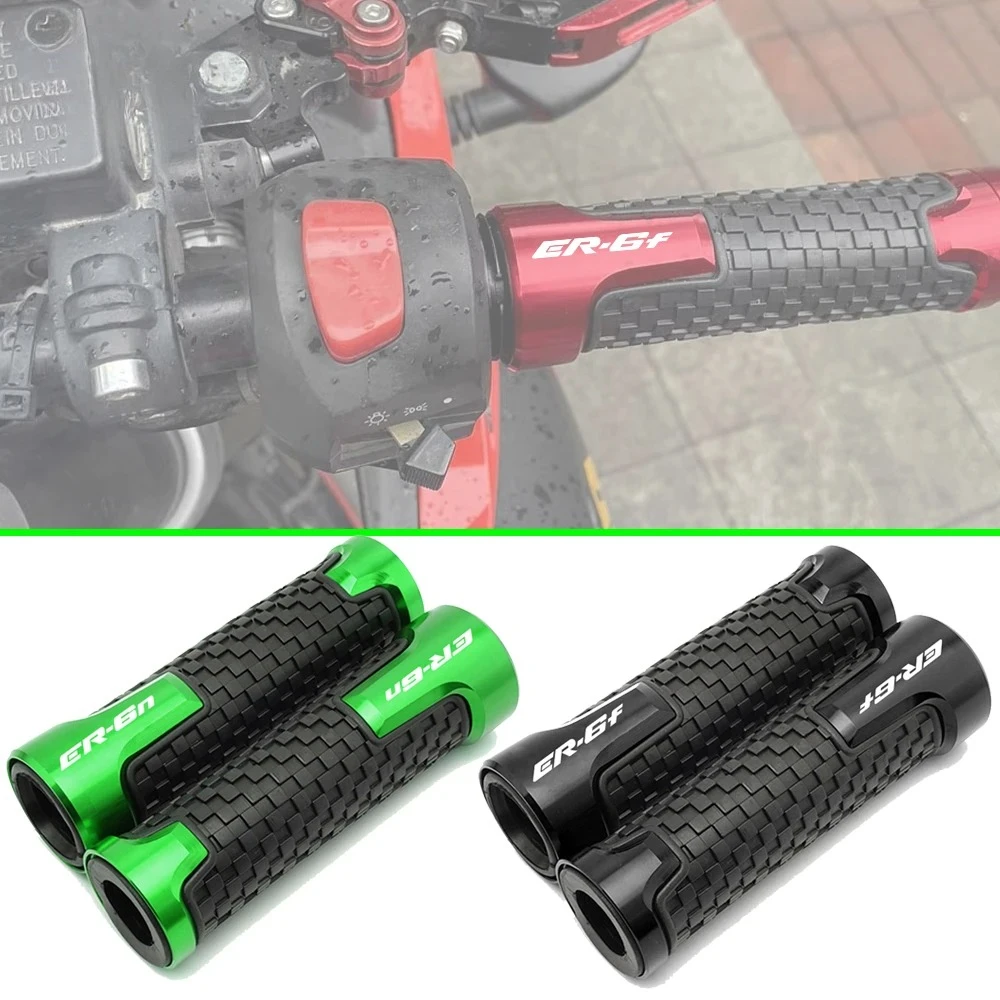 لكاواساكي ER-6N ER-6F ER6 F N er6f er6n 2006-2023 دراجة نارية الملحقات عدم الانزلاق المقود القبضات خنق CNC اليد بار القبضات